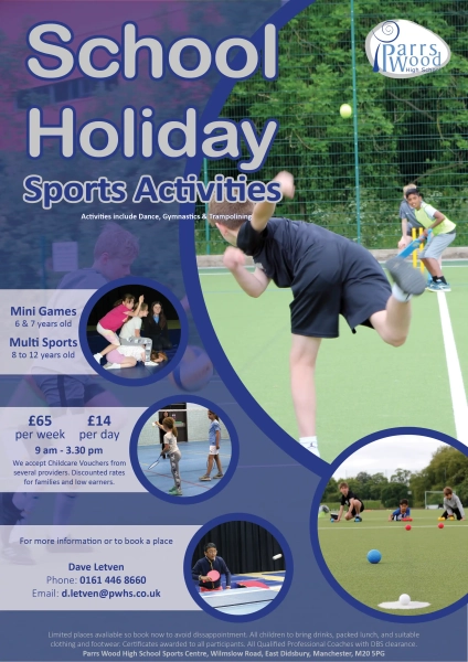 School Holiday Sports Activities flyer
