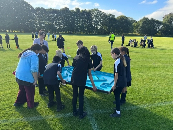 Students during a 'Bonding Day' at Parrs Wood High School